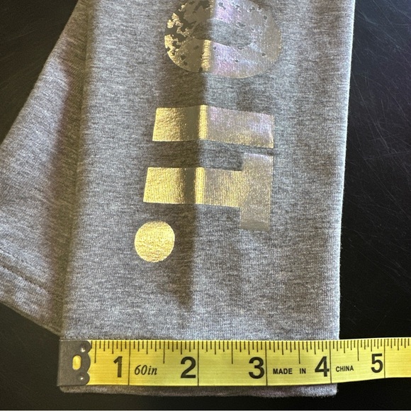 Nike Women’s sz M Gray Hi Waisted Pull On Roll Top Legging Sweatpants Just Do It - Picture 9 of 10